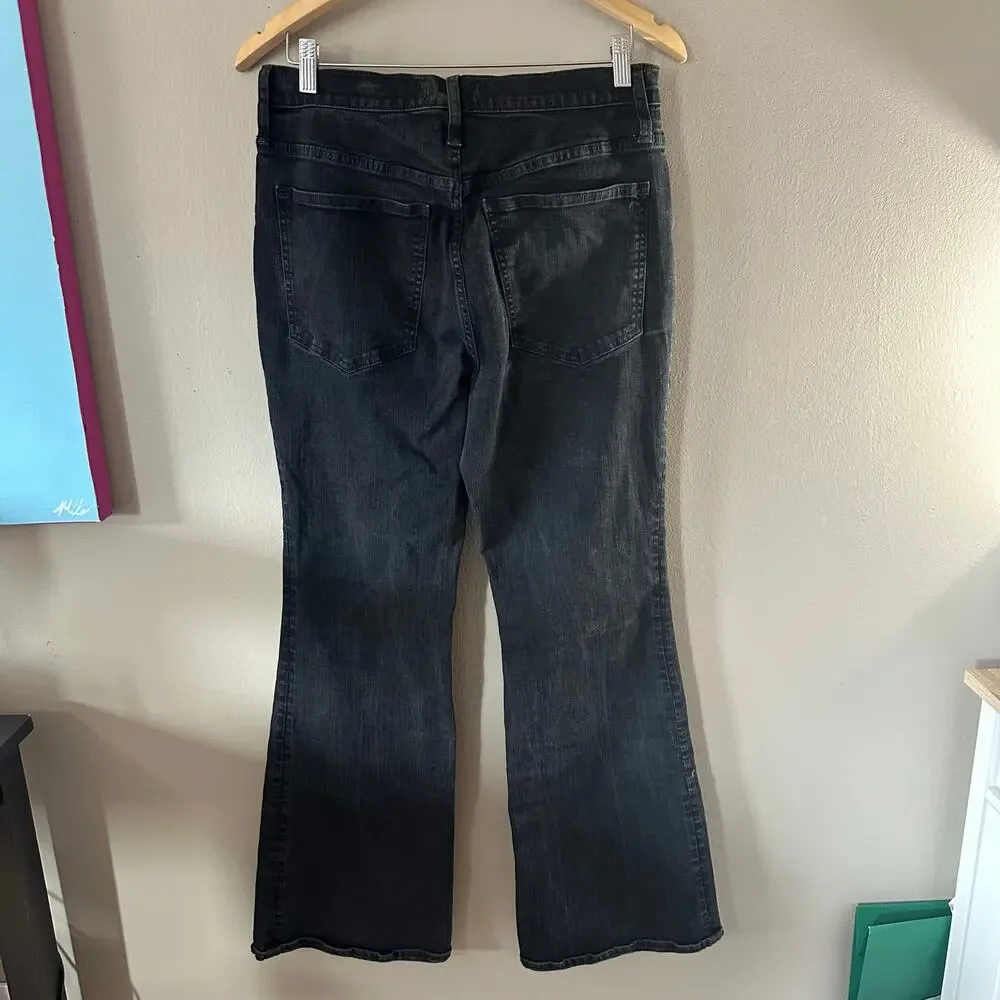 Skinny Flare Jeans in Black Frost Wash Size 31